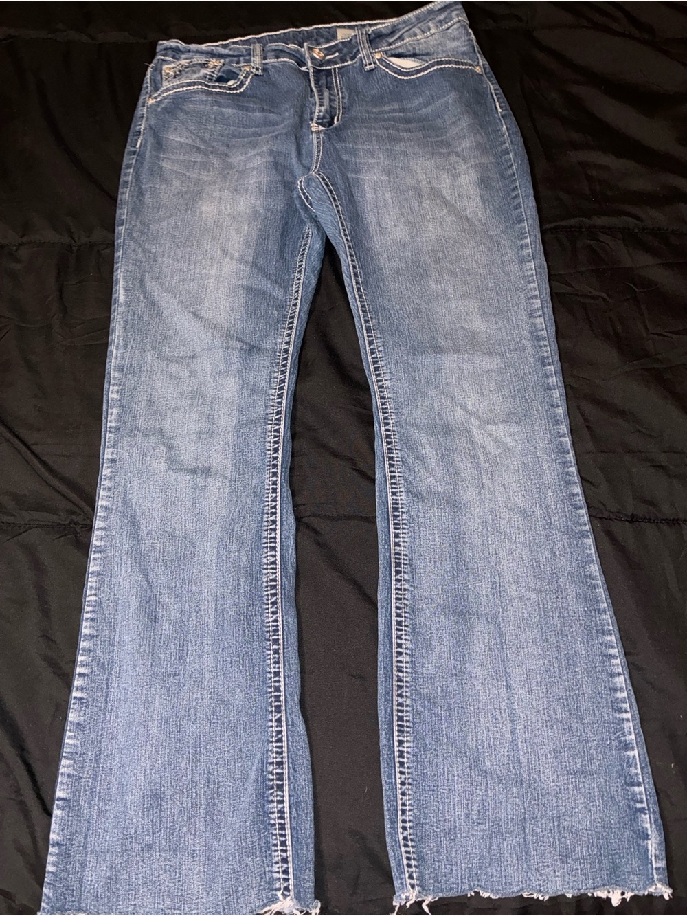 Light Blue Straight Leg Jeans